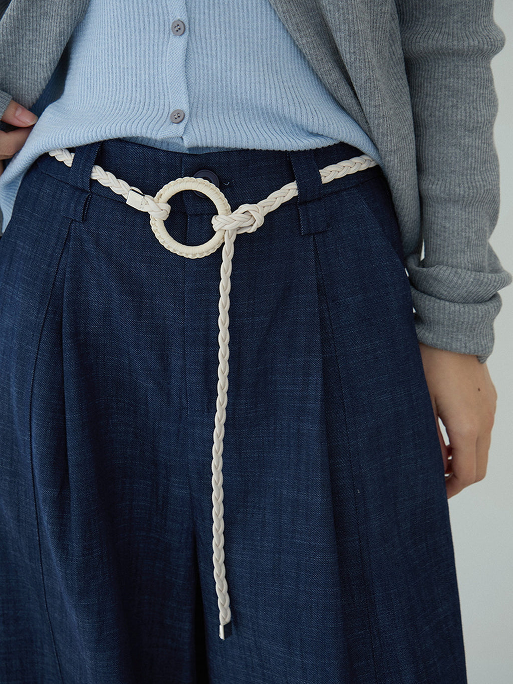 Minimal Drape Wide Denim Pants — BL1027