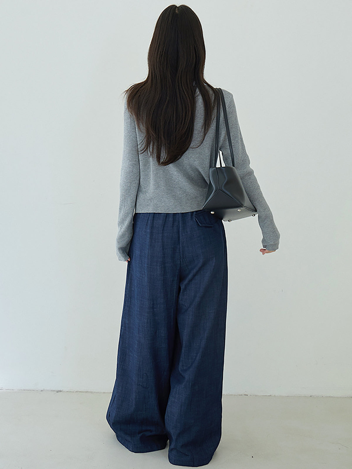 Minimal Drape Wide Denim Pants — BL1027