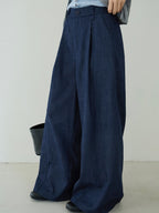Minimal Drape Wide Denim Pants — BL1027
