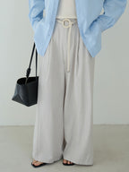 minimal drape wide denim pants — BL1027
