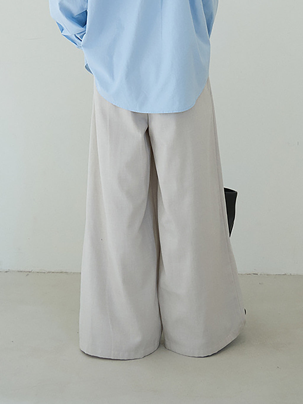 Minimal Drape Wide Denim Pants — BL1027