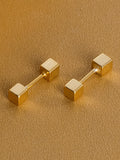 Minimal Cube Stud Pierced Earrings — BL1028