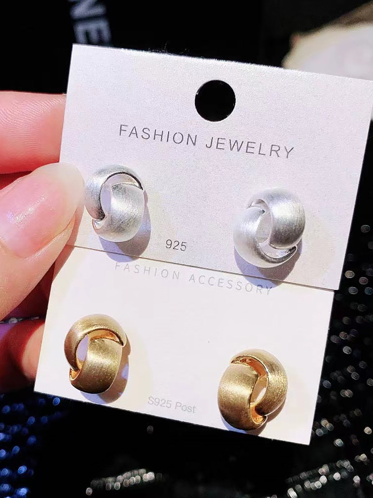 Double Wide Hoop Pierced Earrings — BL1031