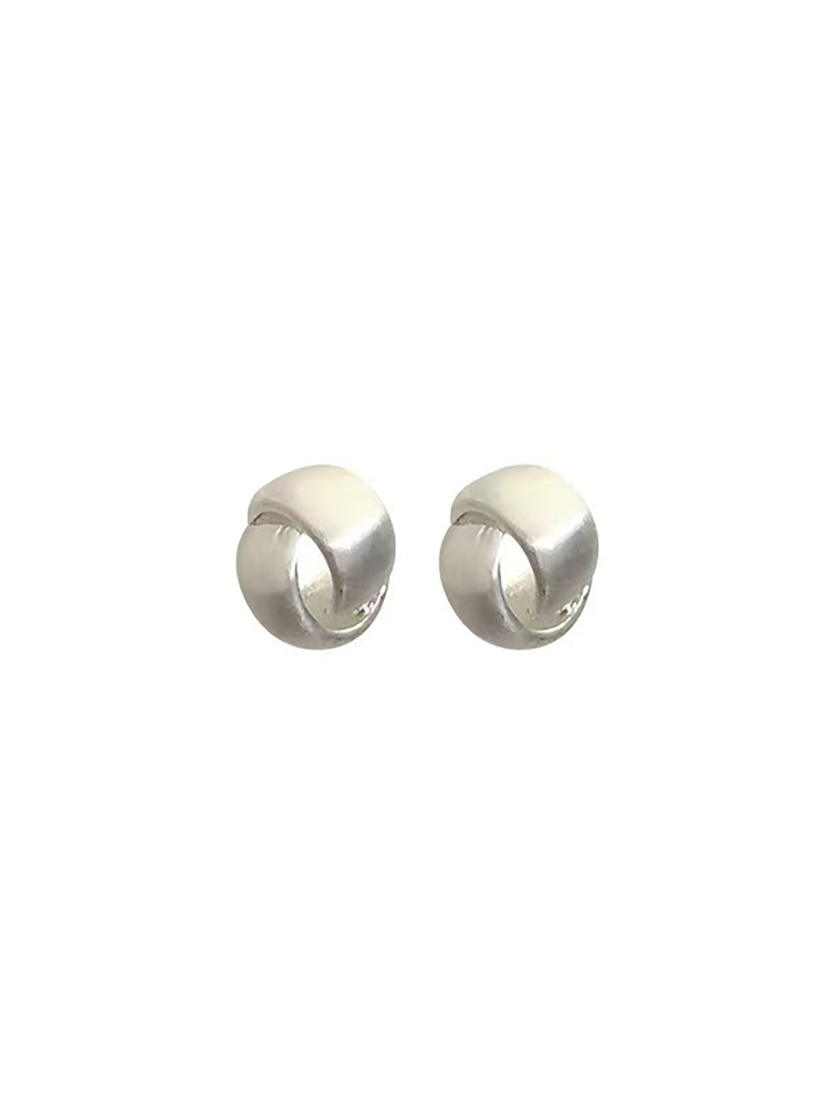 Double Wide Hoop Pierced Earrings — BL1031