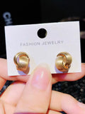 Double Wide Hoop Pierced Earrings — BL1031