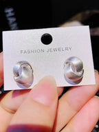 double wide hoop pierced earrings — BL1031