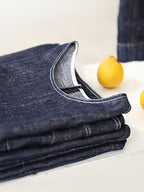 Hemp Cotton Light Denim Vest Blouse — BL1038
