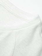 Cotton Linen French Sleeve Knit Tee — BL1041