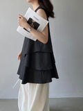 Tiered Sleeveless Tunic Blouse — BL1101