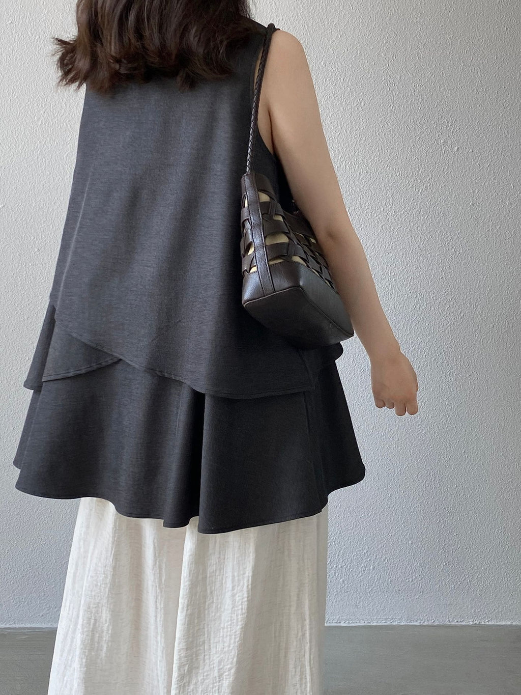 Tiered Sleeveless Tunic Blouse — BL1101