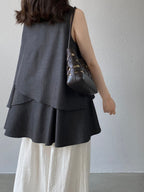 Tiered Sleeveless Tunic Blouse — BL1101