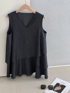 Tiered Sleeveless Tunic Blouse — BL1101