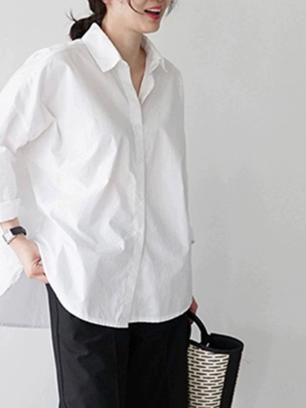 Minimal Cotton Basic Shirt — BL1103