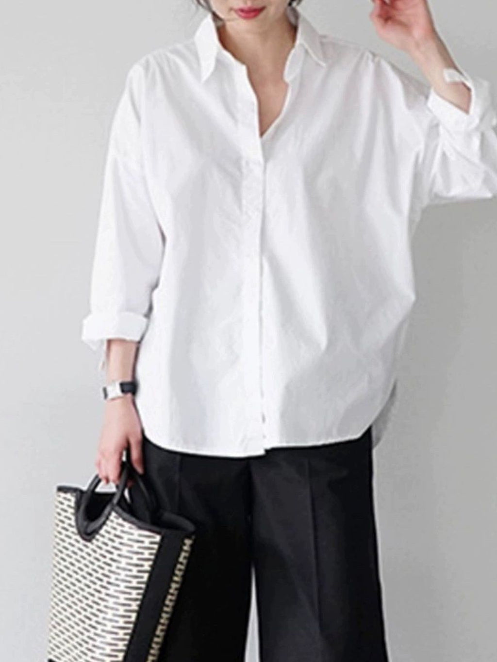 Minimal Cotton Basic Shirt — BL1103