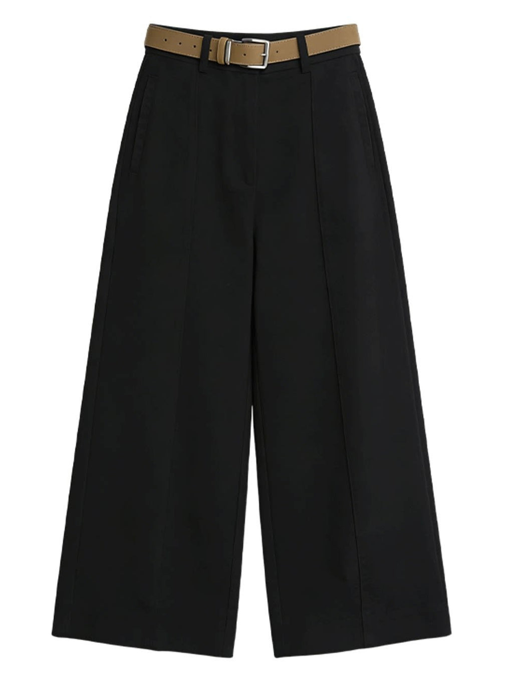 Center Press Straight Wide Pants — BL1104