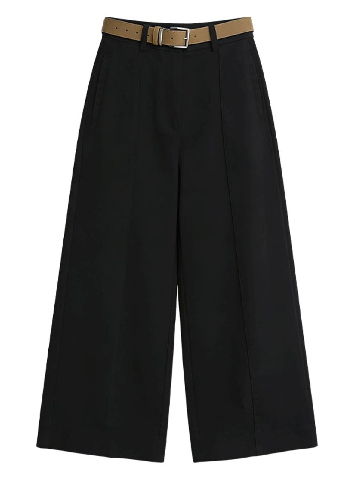 Center Press Straight Wide Pants — BL1104