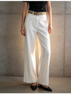 Center Press Straight Wide Pants — BL1104