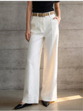Center Press Straight Wide Pants — BL1104
