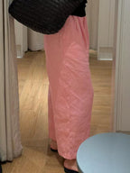 Linen Blend Relaxed Cropped Wide Pants — BL1112