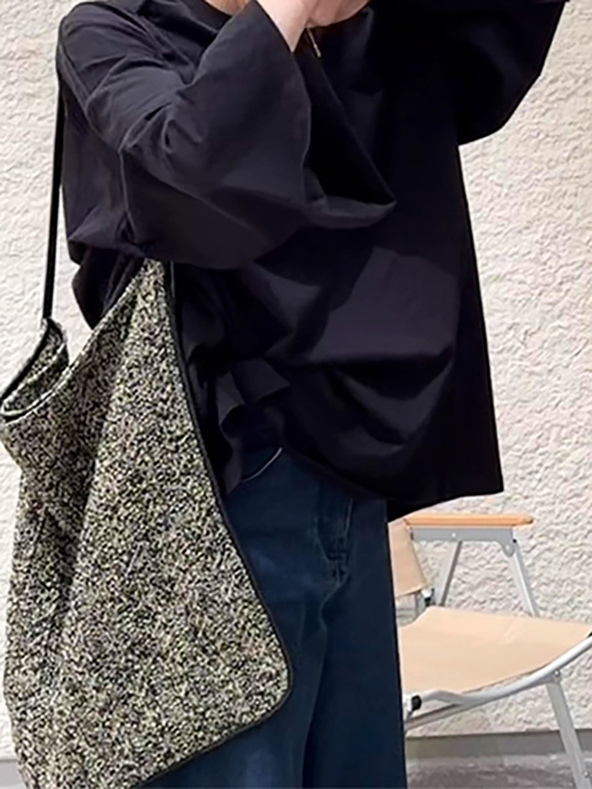 Wide Sleeve Relaxed Over Blouse — BL1117