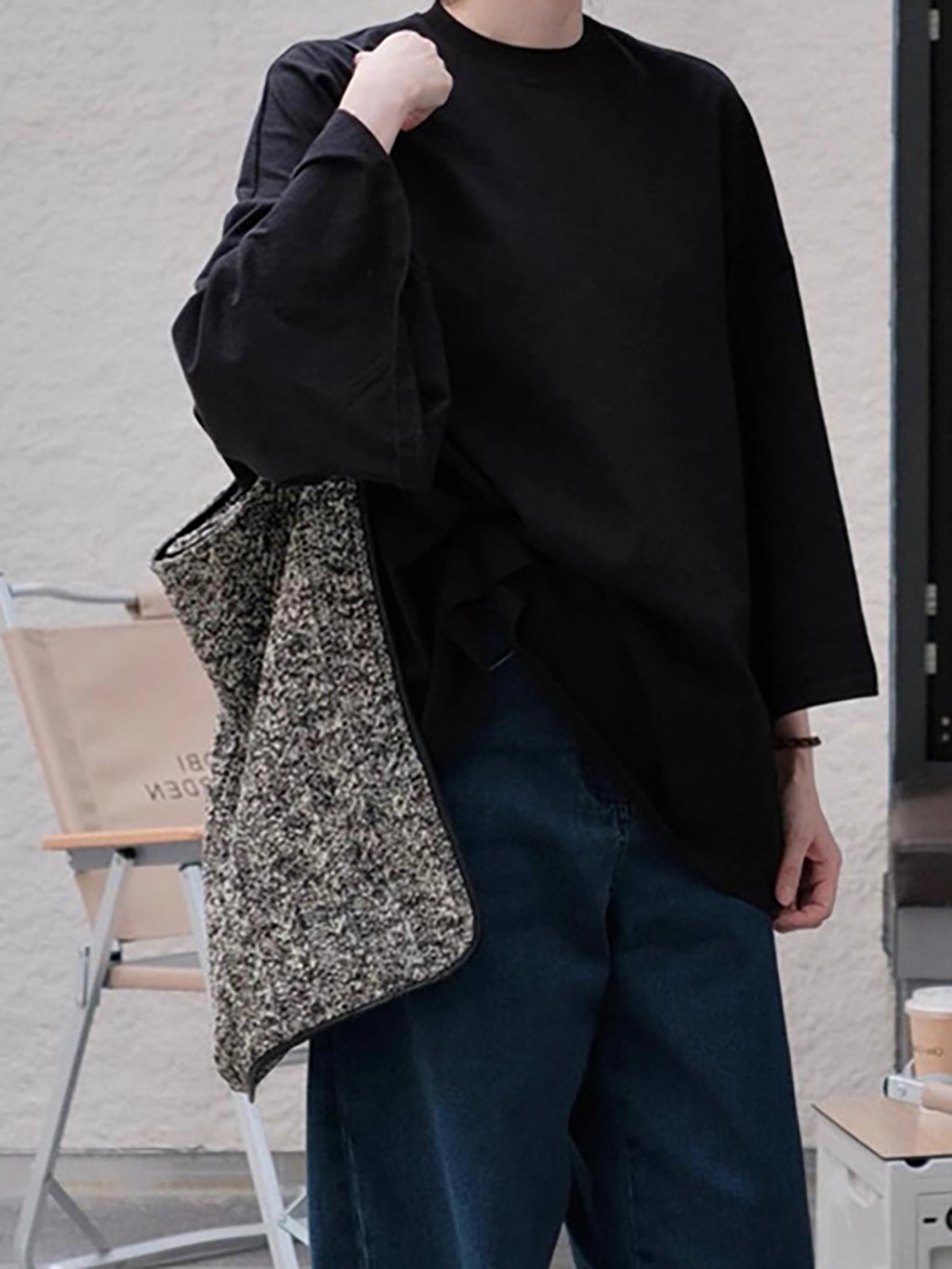 Wide Sleeve Relaxed Over Blouse — BL1117