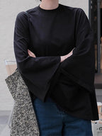Wide Sleeve Relaxed Over Blouse — BL1117