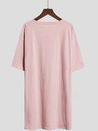 Side Slit Cotton Longline Tops — BL1119