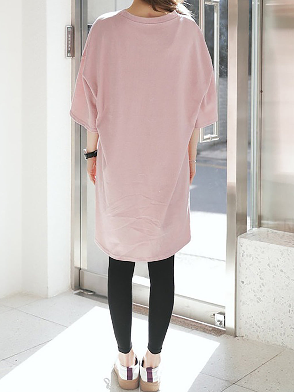Side Slit Cotton Longline Tops — BL1119