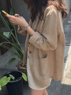 Linen Blend Light Relaxed Jacket — BL1121