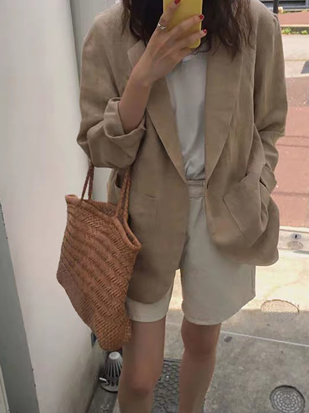 Linen Blend Light Relaxed Jacket — BL1121
