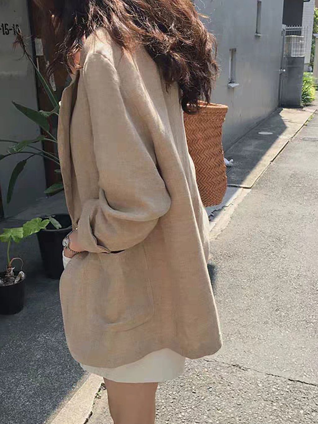 Linen Blend Light Relaxed Jacket — BL1121
