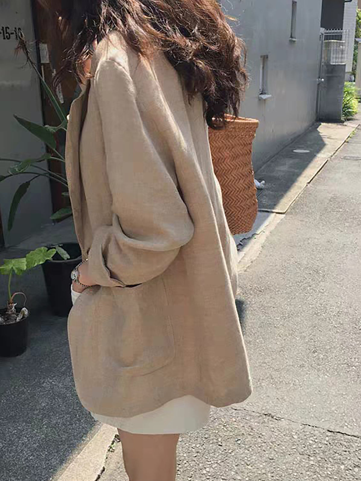 Linen Blend Light Relaxed Jacket — BL1121
