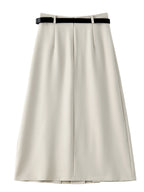 Elegant A-Line Pleated Midi Skirt — BL1122