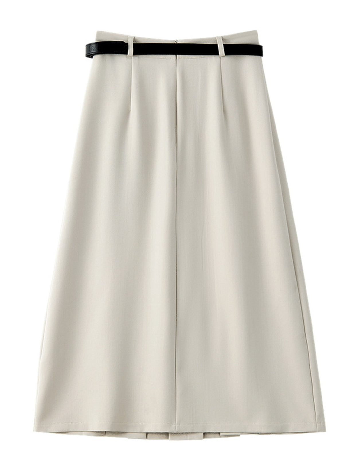 Elegant A-Line Pleated Midi Skirt — BL1122