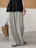 Monotone Fine Stripe Casual Pants — BL1125