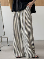 Monotone Fine Stripe Casual Pants — BL1125