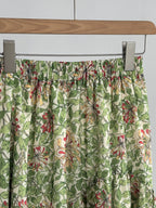 Botanical Print Lightweight Fluid Midi Skirt — BL1128
