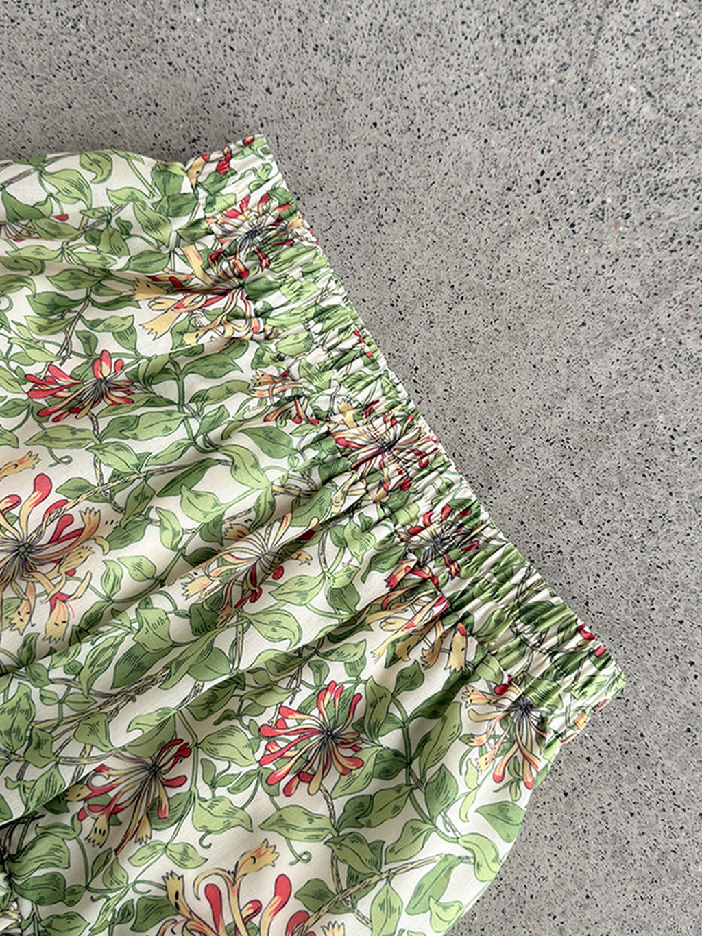Botanical Print Lightweight Fluid Midi Skirt — BL1128