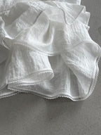 Delicate Ribbon Frill Sleeveless Blouse — BL1133