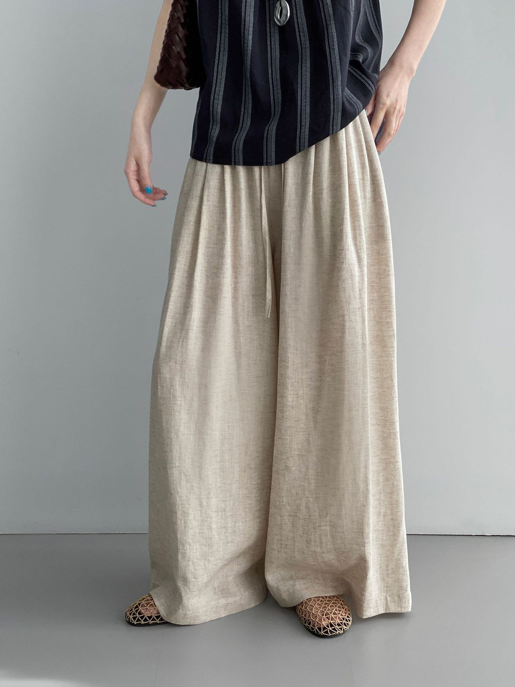 Ramie Fluid Wide Pants — BL1134