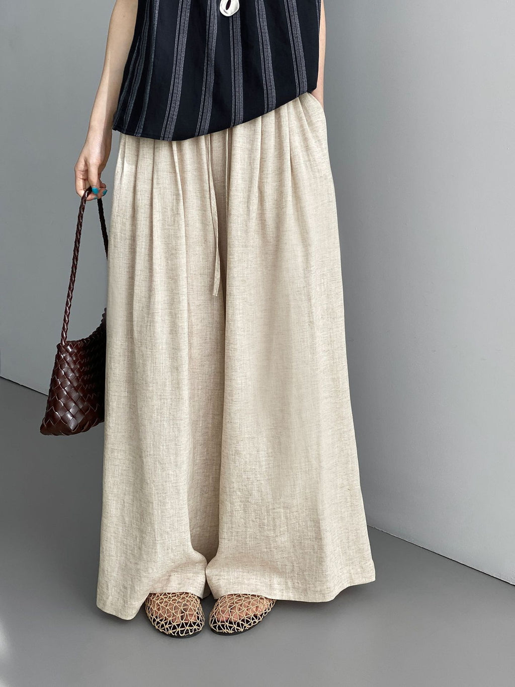 Ramie Fluid Wide Pants — BL1134