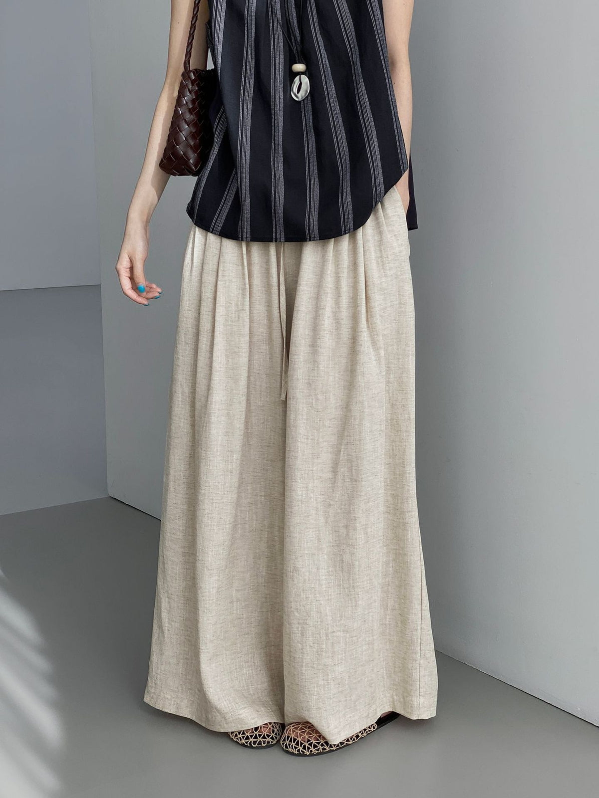 Ramie Fluid Wide Pants — BL1134
