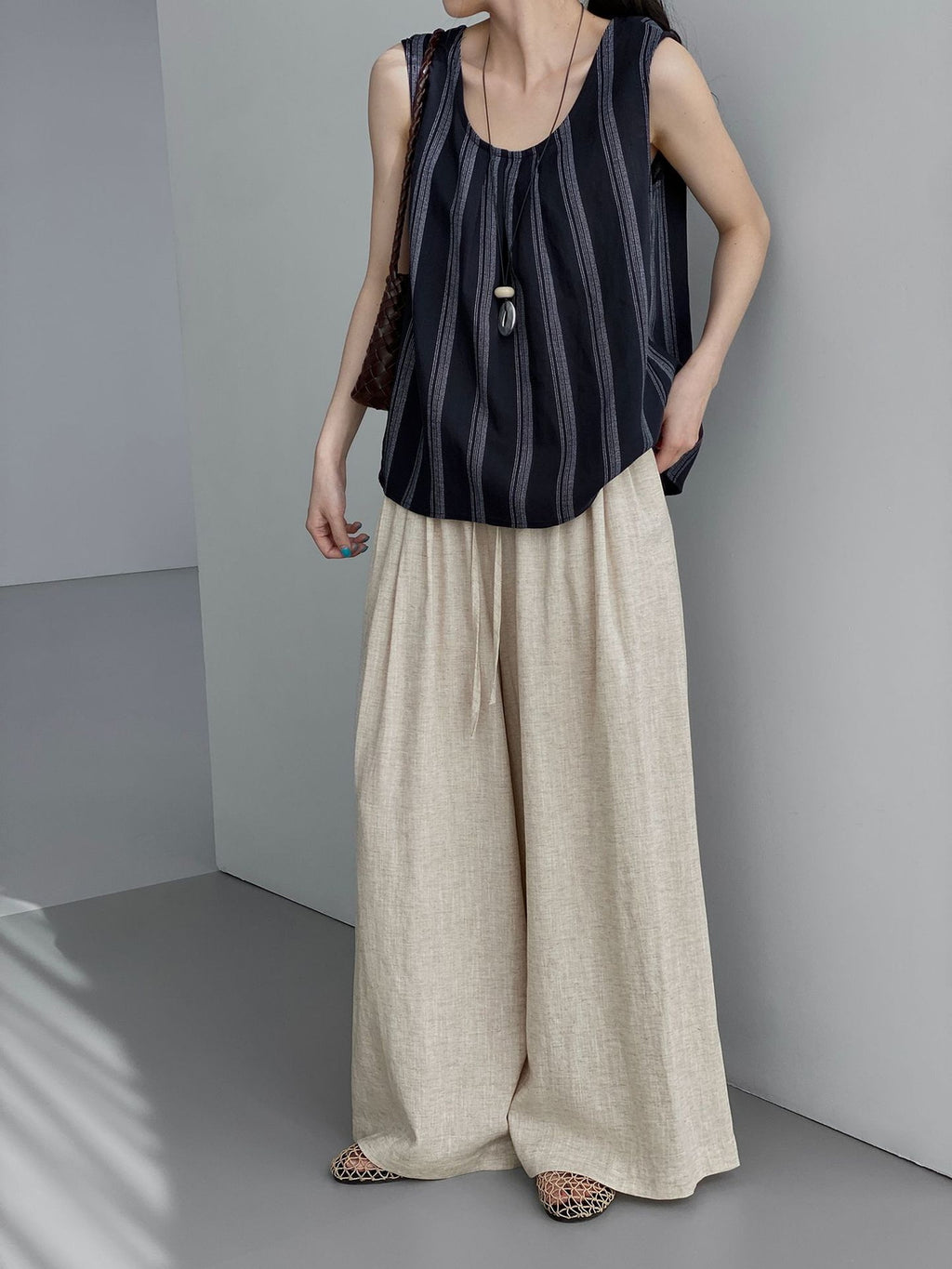 Ramie Fluid Wide Pants — BL1134