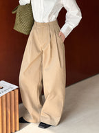 Deep Tucked Architecture Fluid Slacks — BL1141