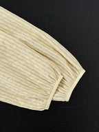 Sheer Stripe Loop Button Fluid Blouse — BL1142