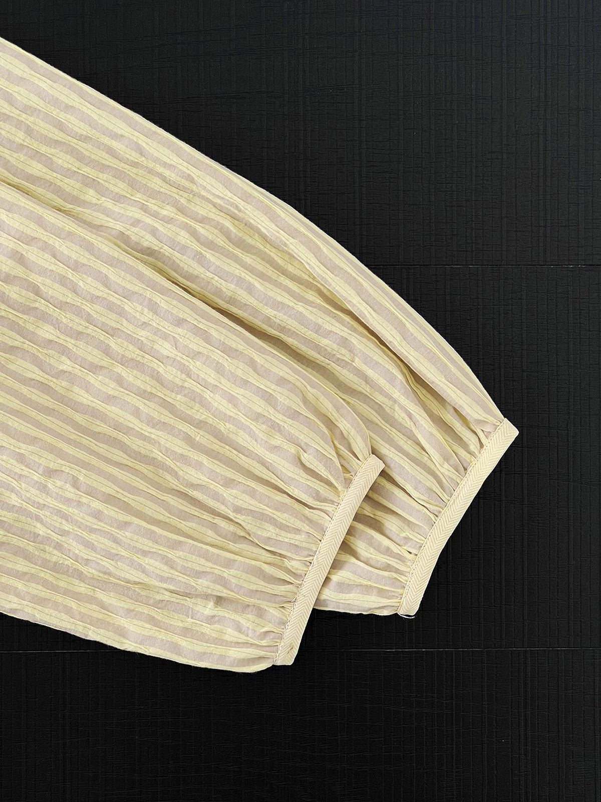 Sheer Stripe Loop Button Fluid Blouse — BL1142