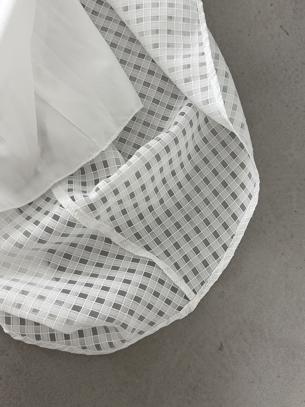Sheer Check Textured Fluid Volume Skirt — BL1143