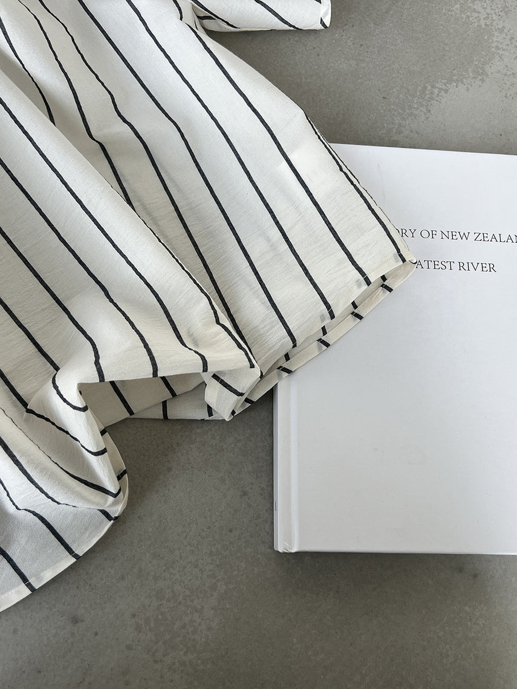 Gathered Neck Striped Fluid Blouse — BL1147