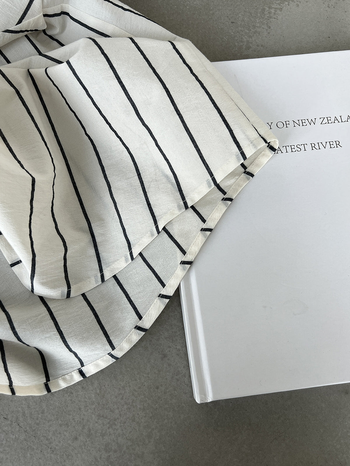 Gathered Neck Striped Fluid Blouse — BL1147
